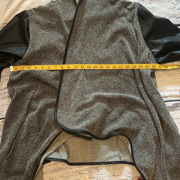 Jaime Faux Leather Cardigan Sweater Jacket Size 2x - Picture 6 of 10